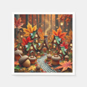 Whimsical Autumn Fairy Tale Village Decoupage Servet (Voorkant)