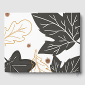 Whimsical Autumn Fall Leaves & Acorns Wedding Gastenboek (Achterkant)