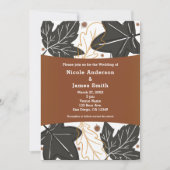 Whimsical Autumn Fall Leaves & Acorns Wedding Kaart (Voorkant)
