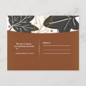 Whimsical Autumn Fall Leaves Eikels Save the Date Aankondigingskaart (Achterkant)