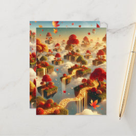 Whimsical Autumn Floating Islands Scrapbook Papier