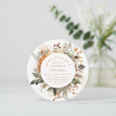 Whimsical Autumn Floral Bouquet Vrijgezellenfeest Kaart (Staand voorkant)