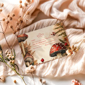 Whimsical Autumn Forest Romance bruiloft RSVP Kaartje