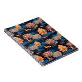 Whimsical Autumn Fox Night Forest Seamless Pattern Notitieboek (Rechterzijde)
