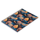 Whimsical Autumn Fox Night Forest Seamless Pattern Notitieboek (Linkerzijde)