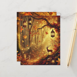 Whimsical Autumn Golden Forest Scrapbook Papier