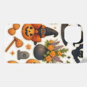 Whimsical Autumn Halloween Cat iPhone Case – Schat iPhone Hoesje (Achterkant horizontaal)