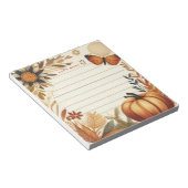 Whimsical Autumn Herfst Pompoen gepersonaliseerd Notitieblok (Schuin)