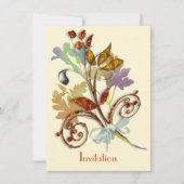 Whimsical Autumn Herfst Rustic Flower Bouquet Kaart (Voorkant)