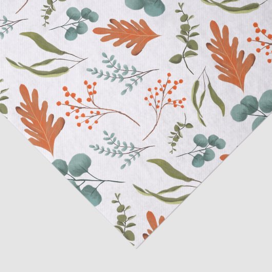 Whimsical Autumn Leaves Pattern Tissuepapier (Detail)