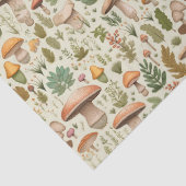 Whimsical Autumn Mushroom Forest Seamless Pattern Tissuepapier (Detail)