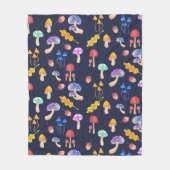 Whimsical Autumn Mushrooms Fleece Deken (Voorkant)