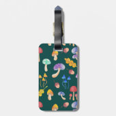 Whimsical Autumn Mushrooms | Gepersonaliseerd Bagagelabel (Achterkant verticaal)