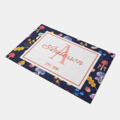 Whimsical Autumn Mushrooms | Gepersonaliseerd Deurmat (Schuin)