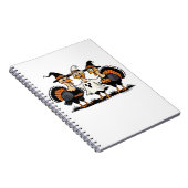 Whimsical Autumn Patchwork Pompoen Gezellige Herfs Notitieboek (Rechterzijde)