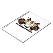 Whimsical Autumn Patchwork Pompoen Gezellige Herfs Notitieboek (Linkerzijde)