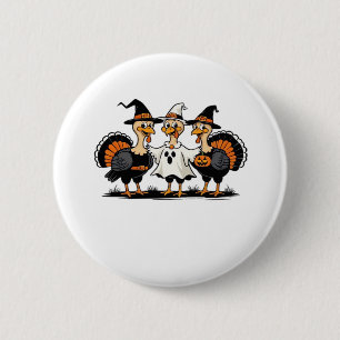 Whimsical Autumn Patchwork Pompoen Gezellige Herfs Ronde Button 5,7 Cm