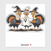 Whimsical Autumn Patchwork Pompoen Gezellige Herfs Sticker (Vel)