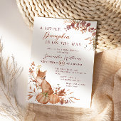 Whimsical Autumn Terracotta Baby Fox Pumpkin Kaart