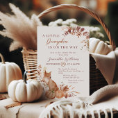 Whimsical Autumn Terracotta Baby Fox Pumpkin Kaart