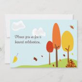 Whimsical Autumn Trees Invitation Kaart (Voorkant)