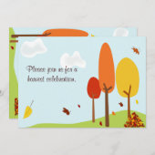 Whimsical Autumn Trees Invitation Kaart (Voorkant / Achterkant)