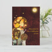 Whimsical Autumn Trees: Uitnodigingen voor het vie (Staand voorkant)