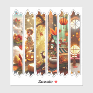 Whimsical Autumnal Fantasy Washi Tape Scrapbook Sticker