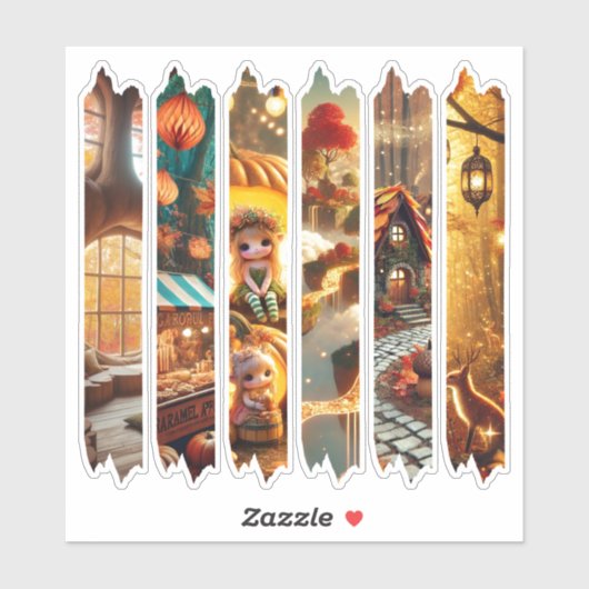 Whimsical Autumnal Magical Washi Tape Planner Sticker (Vel)