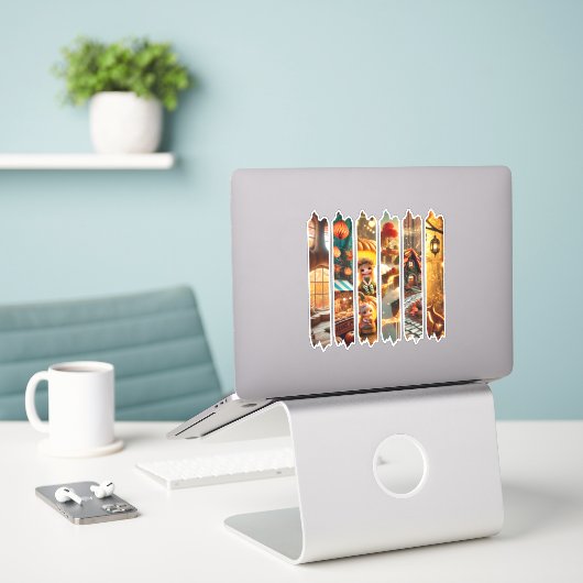 Whimsical Autumnal Magical Washi Tape Planner Sticker (Laptop op bureau)