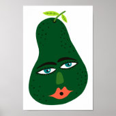 Whimsical Avocado Art Poster (Voorkant)