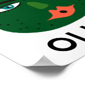 Whimsical Avocado CUSTOM BABY NAAM Kunst Poster (Hoek)