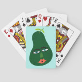 Whimsical Avocado Funny Face CUSTOMIZE IT Pokerkaarten (Achterkant)