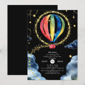 Whimsical Avontuur Hete Luchtballon Verjaardag Kaart (Voorkant / Achterkant)