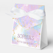 Whimsical axolotl kids birthday bedankdoosjes (Voorkant Zijde)