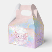 Whimsical axolotl kids birthday bedankdoosjes (Voorkant Zijde)