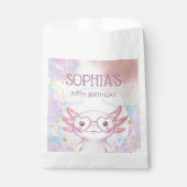 Whimsical axolotl kinder verjaardag bedankzakje (Voorkant)
