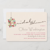 Whimsical B Spring Flowers Vrijgezellenfeest nodig Kaart (Voorkant)