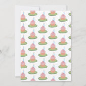 Whimsical BABY 1st Birthday Party Cupcake Custom Kaart (Achterkant)