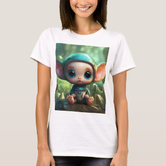 Whimsical Baby Alien – Een Surrealistische Droomwe T-shirt