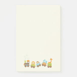 Whimsical Baby Animals Speelgoed Train Post-it® Notes