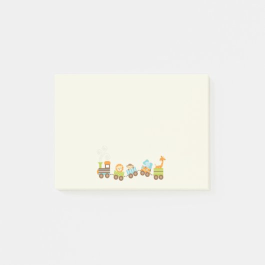 Whimsical Baby Animals Speelgoed Train Post-it® Notes (Voorkant)