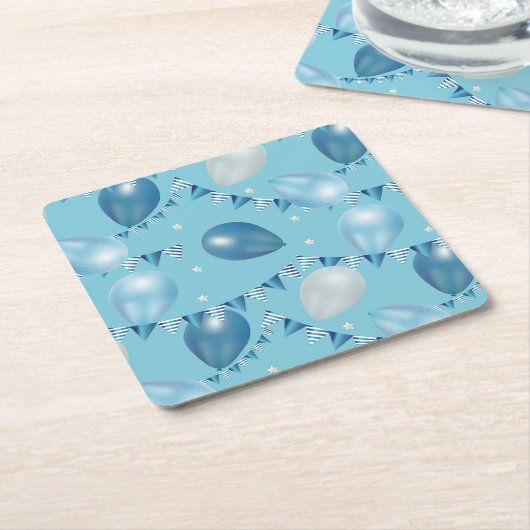 Whimsical Baby Blue Party Onderzetters (Schuin)