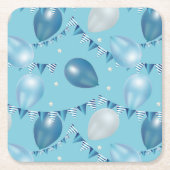 Whimsical Baby Blue Party Onderzetters (Voorkant)