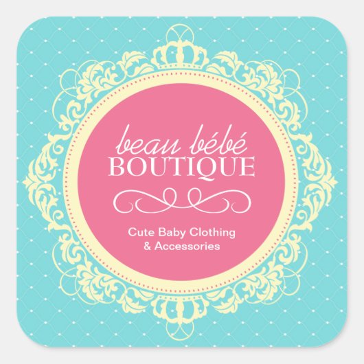 Whimsical Baby Boutique Stickers (Voorkant)