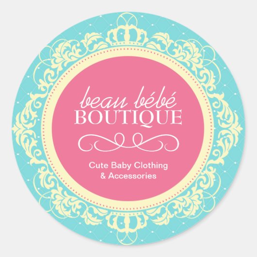 Whimsical Baby Boutique Stickers (Voorkant)