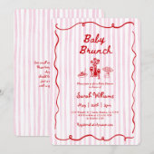 Whimsical Baby Brunch Baby Shower Girl Kaart (Voorkant / Achterkant)