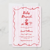 Whimsical Baby Brunch Baby Shower Girl Kaart (Voorkant)