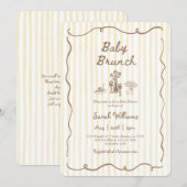 Whimsical Baby Brunch Baby Shower Girl Kaart (Voorkant / Achterkant)
