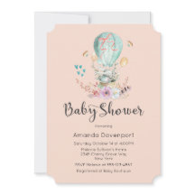Whimsical Baby Bunny in een ballon Baby shower